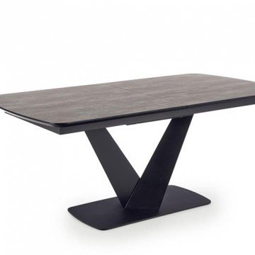 Фото3.Раскладной стол VINSTON 180 (230) x95 Halmar темно-серый/черный